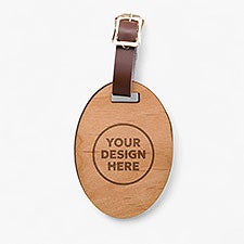 Personalized Business Logo Wood Luggage Bag Tags - 12007