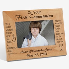 Personalized First Communion Wood Picture Frame - 1202