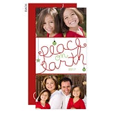 Personalized Holiday Photo Postcards - Peace On Earth - 12056