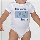 Personalized Baby Boy Clothes - Birth Date - 12074