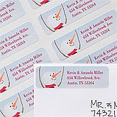 Personalized Snowman Holiday Return Address Labels - 12083