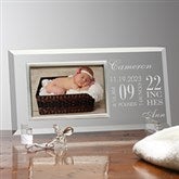 Engraved Glass Baby Picture Frames - Baby's Birth - 12110