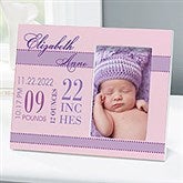 Personalized Baby Picture Frame for Girls - Baby's Birth - 12113