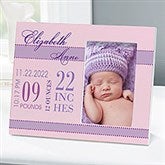 Personalized Baby Picture Frame for Girls - Babys Birth - 12113
