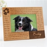 Personalized Pet Memorial Picture Frame - Paw Prints On Our Heart - 12125