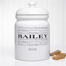 Personalized Dog Treat Jar - Doggie Delights - 12128