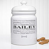 Personalized Dog Treat Jar - Doggie Delights - 12128