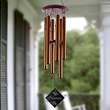 Personalized Wind Chimes - Engraved Family Name - 12175