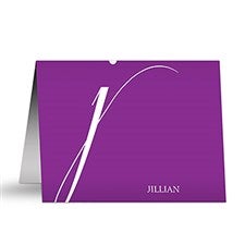 Personalized Note Cards - Stylish Monogram - 12221