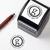 Personalized Self-Inking Address Stamp - Small Initial - 12222