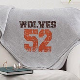 Personalized Sports Jersey Blankets - Name Your Number - 12237