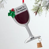 Personalized Christmas Ornaments - Holiday Wine - 12272