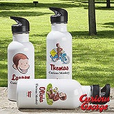 Personalized Curious George Water Bottle - 12318
