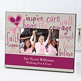 Personalized Breast Cancer Survivor Picture Frame - Hope, Courage, Life - 12352