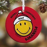 Personalized Christmas Ornaments - Smiley Face - 12404
