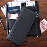 Personalized Travel Ticket Case - Black - 12432