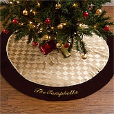 Personalized Christmas Tree Shirts - Holiday Harlequin - 12445