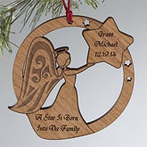 Personalized Angel Christmas Ornaments - Star is Born - 12479