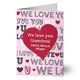 Personalized Heart Greeting Cards - All About Love - 12535