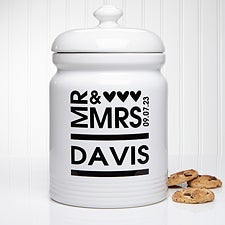 Personalized Cookie Jars - Mr and Mrs - 12541