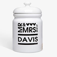 Personalized Cookie Jars - Mr and Mrs - 12541