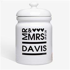 Personalized Cookie Jars - Mr and Mrs - 12541