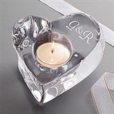 Personalized Couples Crystal Heart Votive Candle Holder - 12566