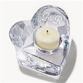 Personalized Couples Crystal Heart Votive Candle Holder - 12566