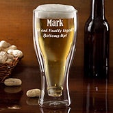 Personalized Birthday Beer Glasses - Bottoms Up - 12576