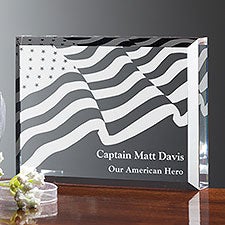 Personalized American Flag Hero Keepsake Gift - 12607