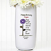 Personalized Birthday Flower Vase - Birthday Blooms - 12628