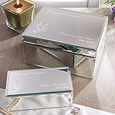 Personalized Keepsake Mirrored Jewelry Box - In Loving Memory - 12652