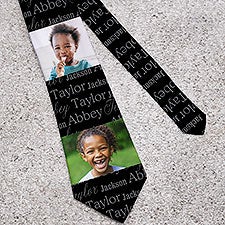 Personalized Men's Photo Ties - Name Your Photos - 12771