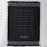 Personalized Graduation Afghan Blanket - Scroll - 12772