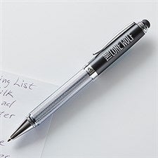 Personalized Logo Black Stylus Ball-Point Pen - 12790