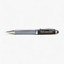 Personalized Logo Black Stylus Ball-Point Pen - 12790