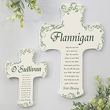 Personalized Irish Wall Cross - Traditional Irish Blessing - 12794