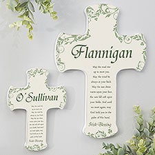 Personalized Irish Wall Cross - Traditional Irish Blessing - 12794