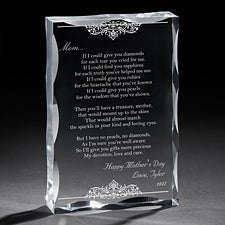 Personalized Keepsake Gifts for Mothers - Dear Mom Poem - 12869