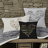 Personalized Keepsake Throw Pillows - Her Heart Of Love - 12878