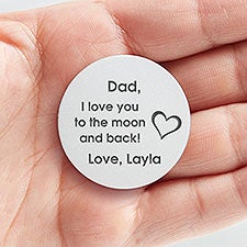 Personalized Pocket Token for Dad - His Loving Heart - 12900