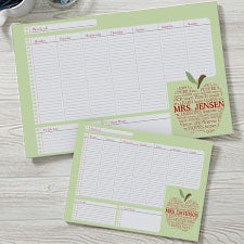 Personalized Teachers Weekly Desk Calendar - 12928