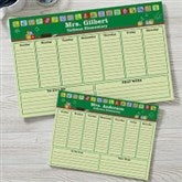 Personalized Teacher's Desk Pad Weekly Planner - 12932