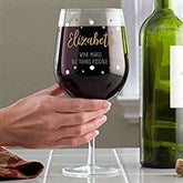 Personalized Whole Bottle Wine Glass - Big Vino - 12955