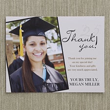 Personalized Graduation Thank You Cards - Refined Graduate - 12963