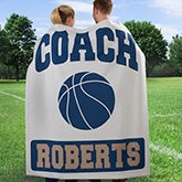 Personalized Blankets for Sports Coaches - 12974