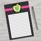 Personalized Teacher Notepads - Green Apple - 12978