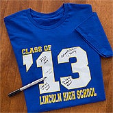 Personalized Graduation Class Signature Shirts - 12987