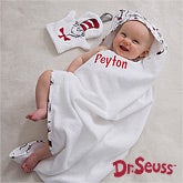 Personalized Dr Seuss Baby Towel & Bath Set - Cat In The Hat - 13002