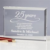 Personalized Anniversary Glass Keepsake Gift - 13025